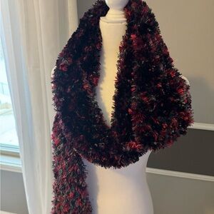 Elegant Black and Red Women's Scarf